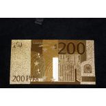 200 euro note 99.9 pure 24k carat gold foil