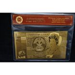 Gold £50 Banknote - 99.9 pure 24k carat gold with