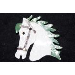 Lea Stein pin brooch depicting a horse