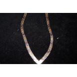 Silver tri-collar necklace