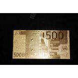 500 euro note 99.9 pure 24k carat gold foil