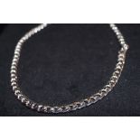 Silver curb chain, stamped 925. 44.6 grams 60cm lo