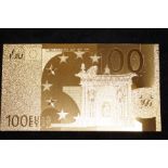 100 euro note 99.9 pure 24k carat gold foil