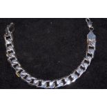 Silver curb bracelet, stamped 925. 37 grams