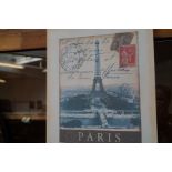 Parisian themed wall canvas