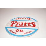 Pratt's oil plaque in cast iron