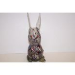 Heavy art glass rabbit 30cm height