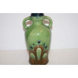 Art Nouveau style stonewear twin handled jug 22cm he