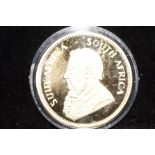 Commemorative South African gold plated Krugerrand