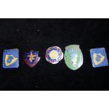 Collection of five Butlins badges