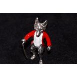 Silver fox with red jacket 3.7cm