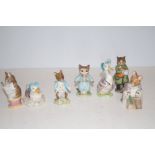 Seven Beatrix potter figures, all Beswick