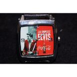 Elvis / Coca Cola quartz wristwatch. Inscribed on