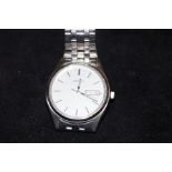 A Seiko wristwatch silver dial stainless steel str