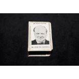 Winston Churchill celluloid matchbox holder, with