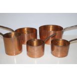 5 copper pans