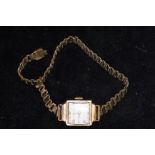 A 1950's 18ct gold ladies gold wristwatch