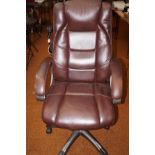 Excellent quality, leather swivel office chair.