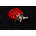 Silver ladybird pin cushion