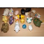 Large collection of ceramic piggy banks