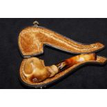 Cased Meerschaum pipe