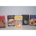 Collection of five, first edition Harry Potter boo