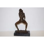 Bronze figure on a marble base Height-33cm