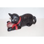 Bretby cat, with ball of wool Length-25cm