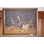 Oil on canvas still life signed M Morgan