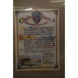 Bolton Anglers hand coloured certificate