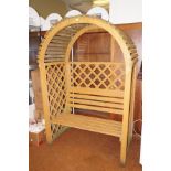 Large garden bench with canopy height- 196x137