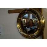 A convex porthole mirror