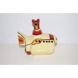 Lorna Bailey, yellow submarine teapot Height-16cm