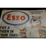 Esso performance, motoring metal sign