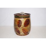 Royal Doulton, stoneware tobacco jar, decorated wi