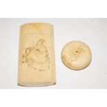 Japanese Meiji period ivory four section Inro and