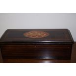 Victorian Marquetry, inlaid cylinder music box wit