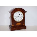 Victorian large mantel clock, mahogany case. 38cm