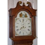 Late 18th century long case clock, oak case, brass
