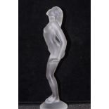 Lalique frosted glass figure of a posing nude lady