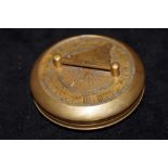 Brass table compass/sundial