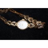 Ladies, accurist 9ct cased and strap wristwatch We