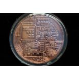 Copper commemorative bitcoin