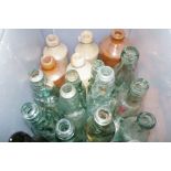 Group of vintage glass and stoneware bottles (loca