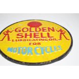 Cast iron golden shell sign