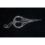 Miniature pair of silver scissors