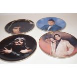 Four cabinet plates Freddie Mercury, Queen. Boxed