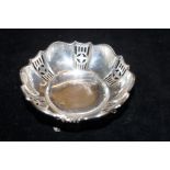 Silver bon bon dish with pierced decoration, Londo