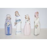 Four ceramic Spanish figures
