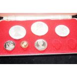 Cayman Islands cased part proof set of coins